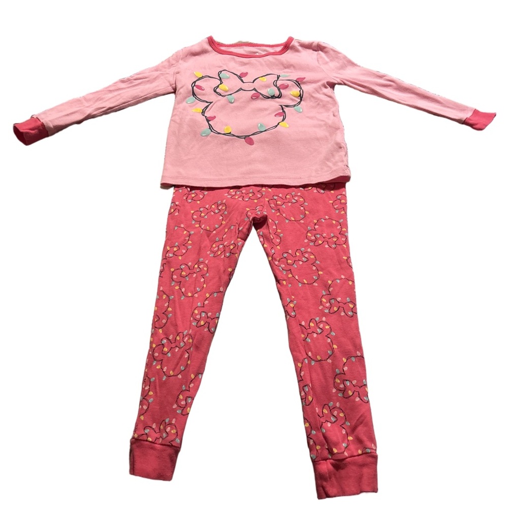Joe Fresh Pink Minnie Mouse Holiday Pyjama Set Size 3T